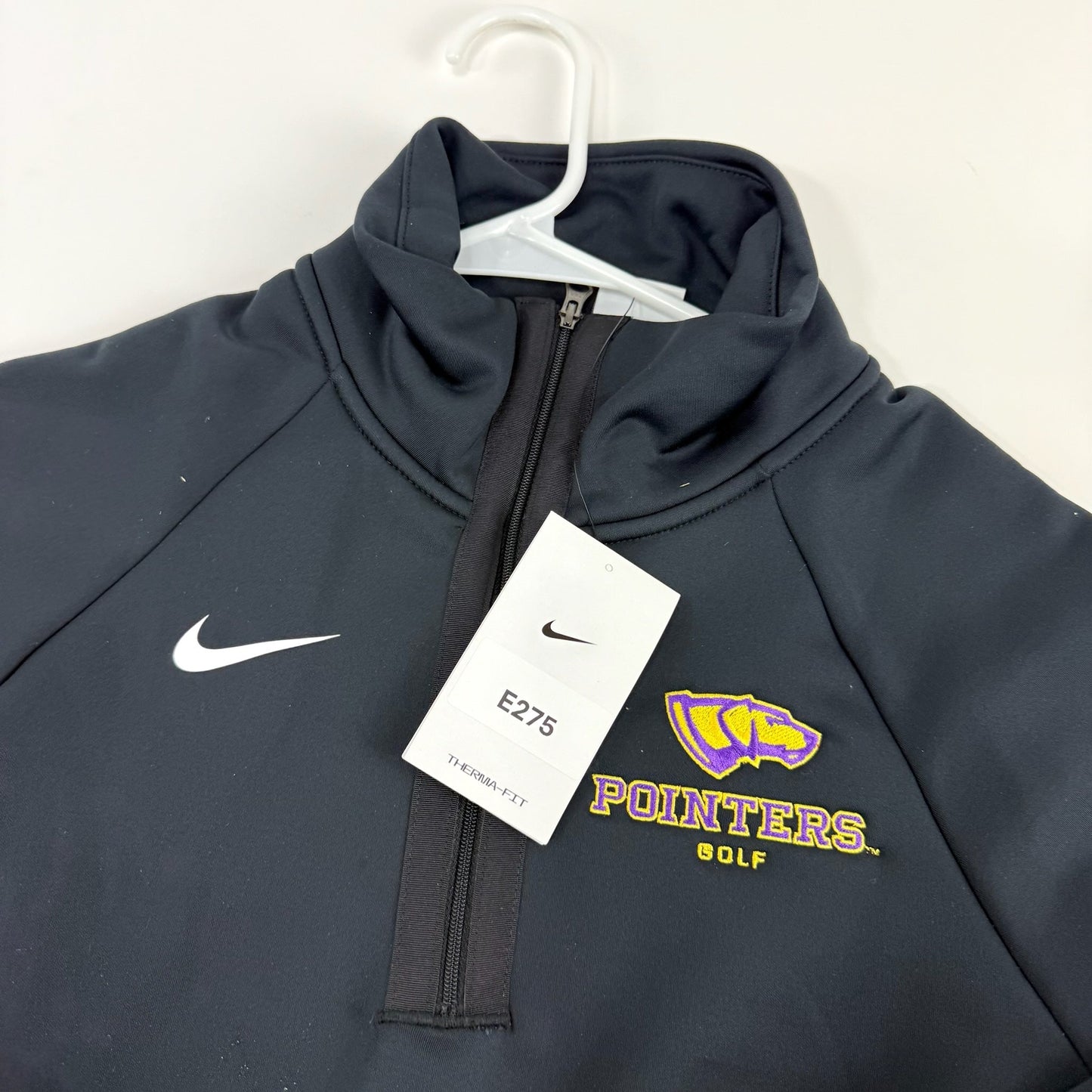New Black Nike Womens UWSP Pointers Quarter Zip | Womens S | E275 - Top Flight Hockey