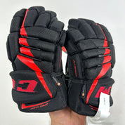 Brand New Black and Red CCM FT4 Hockey Gloves - Size 12"