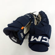 Used Navy CCM Tacks Pro Gloves | 14" | D359