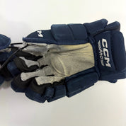 Used Navy CCM Tacks Pro Gloves | 14" | D365