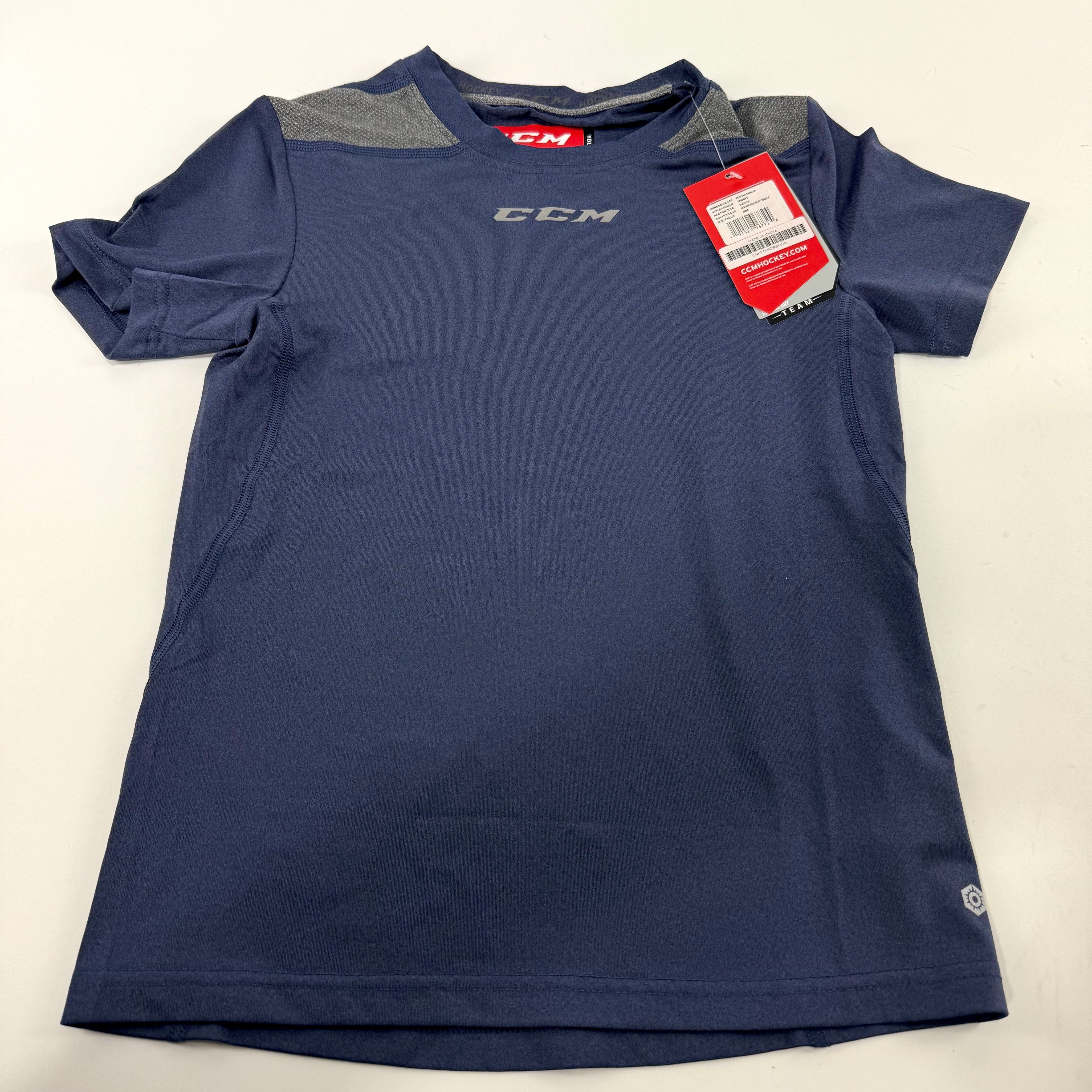 New Navy CCM Youth Premium Tech T Shirt | Youth M | #191520067724 - Top Flight Hockey