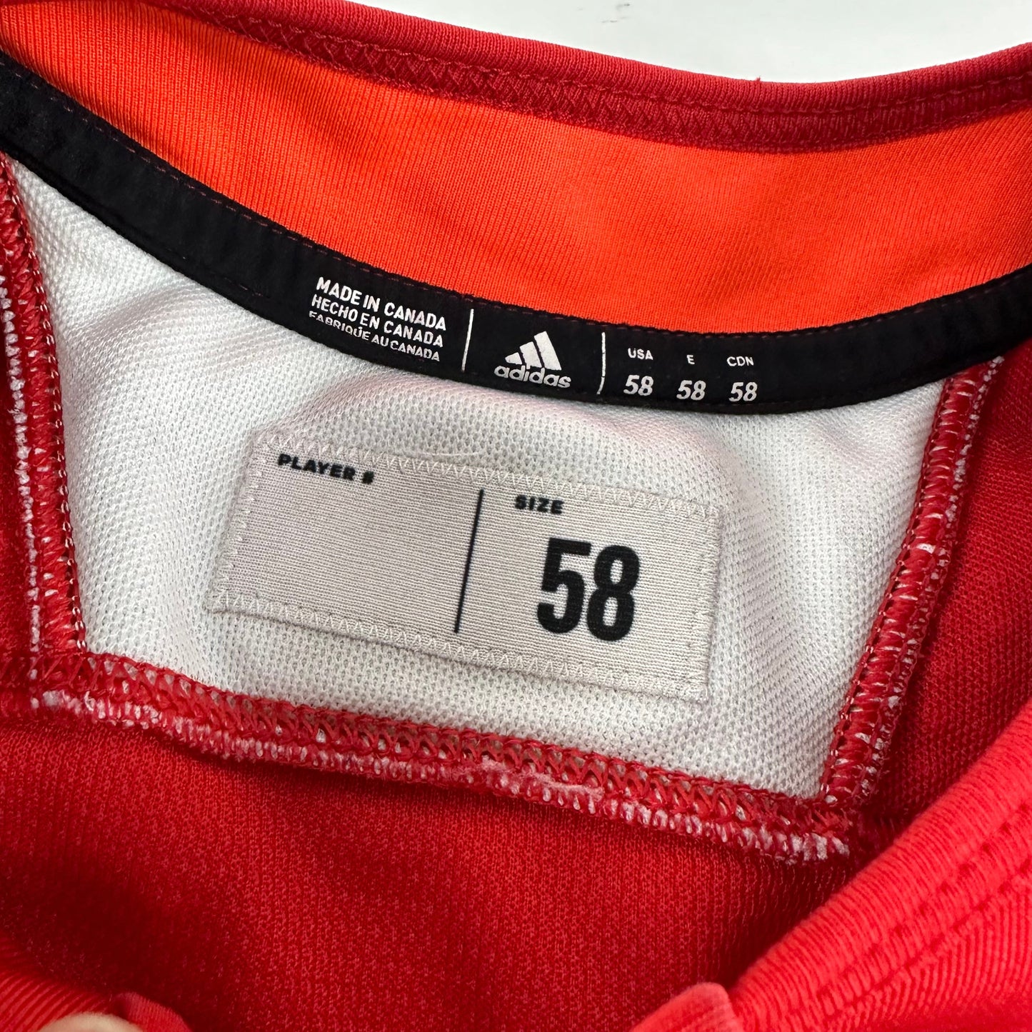 BLANK NO # - NEW Red Chicago Blackhawks Practice Jersey - Adidas MIC Size 58