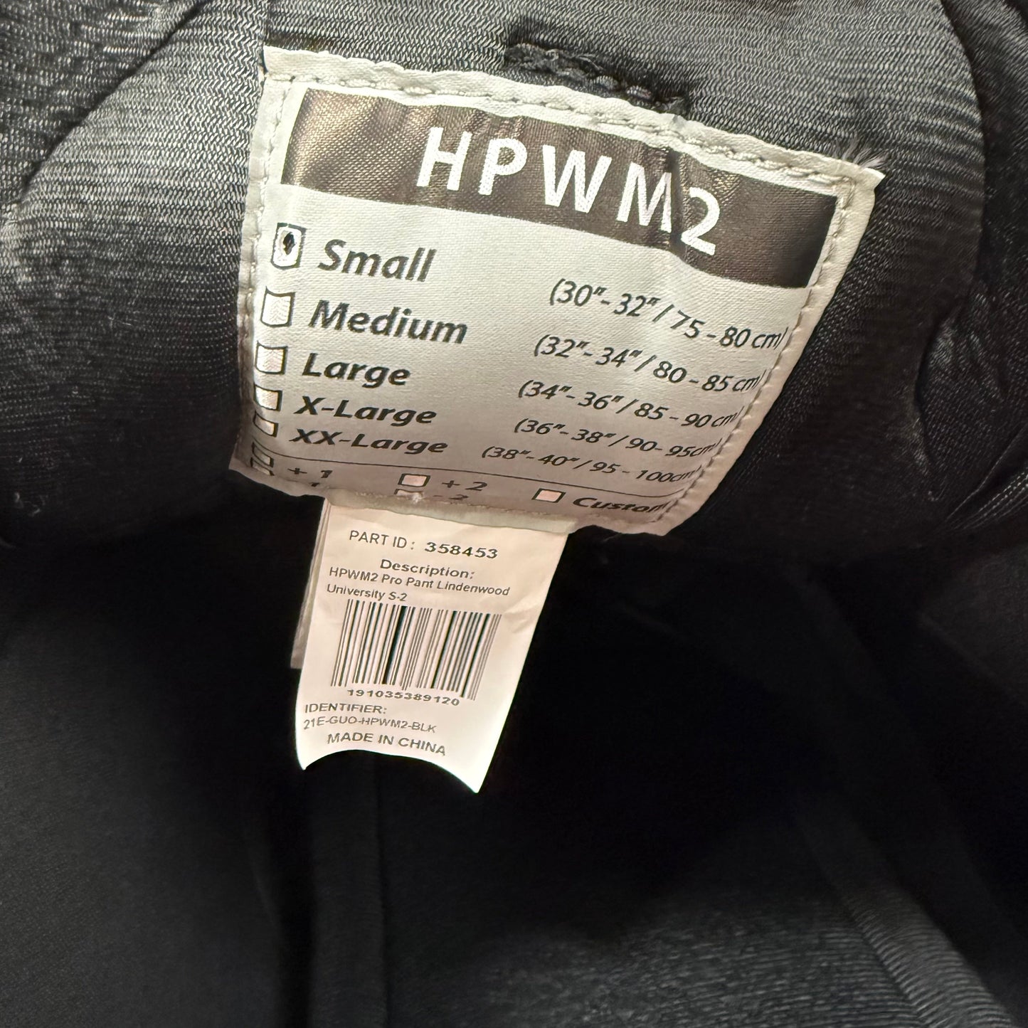 New Black Lindenwood University CCM HPWM2 Pants | Small -2" | J593