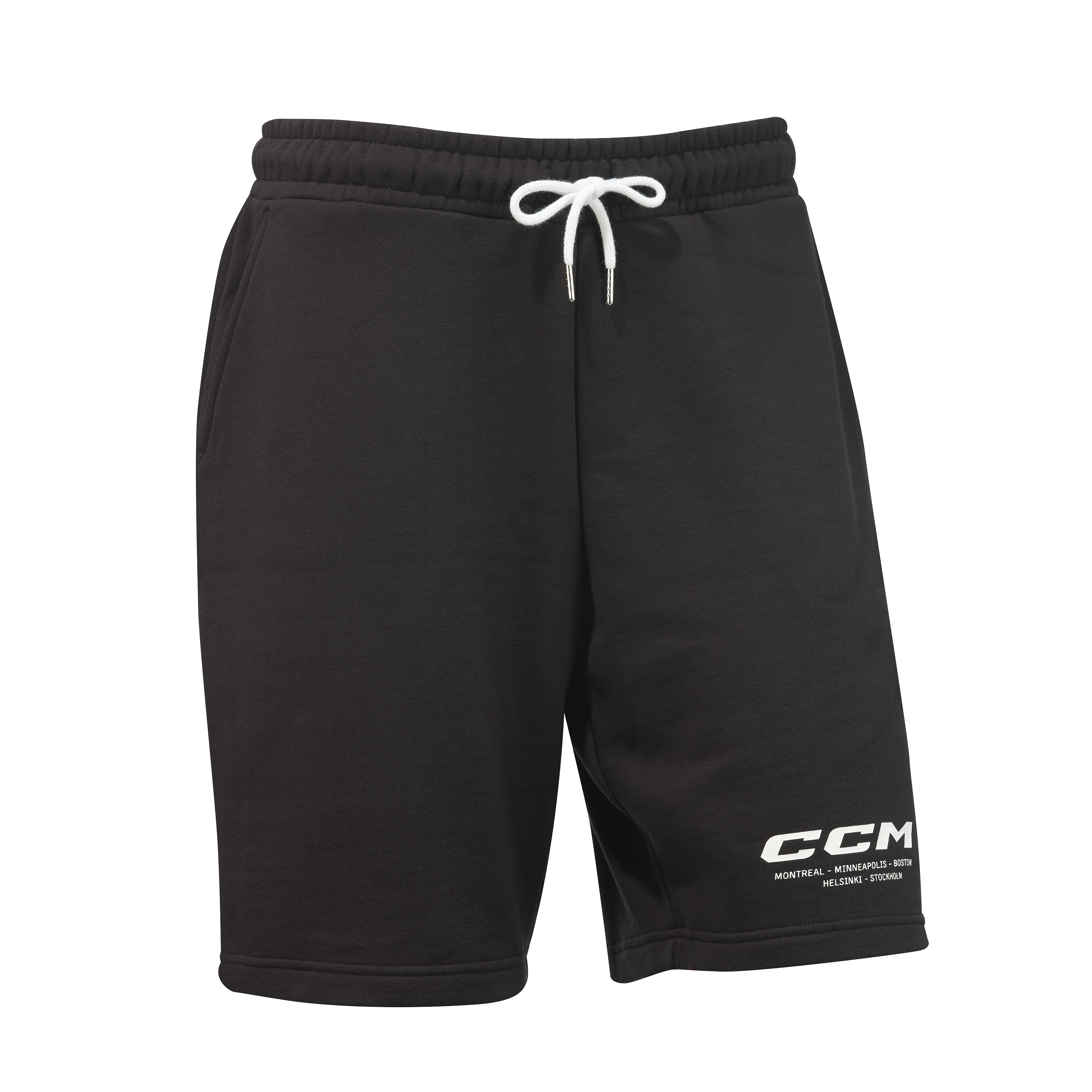 New CCM Black Monochrome Fleece Short | Senior XL | #191520492137 - Top Flight Hockey