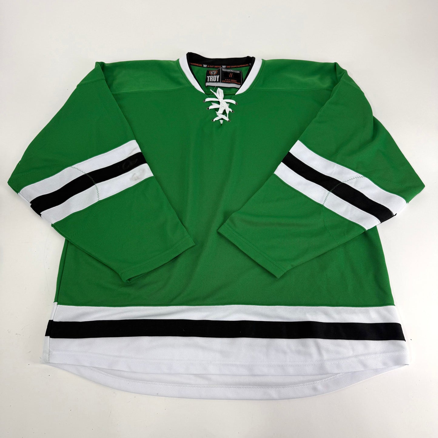 New Green Troy Blank MIC Game Jersey | Large - Top Flight Hockey