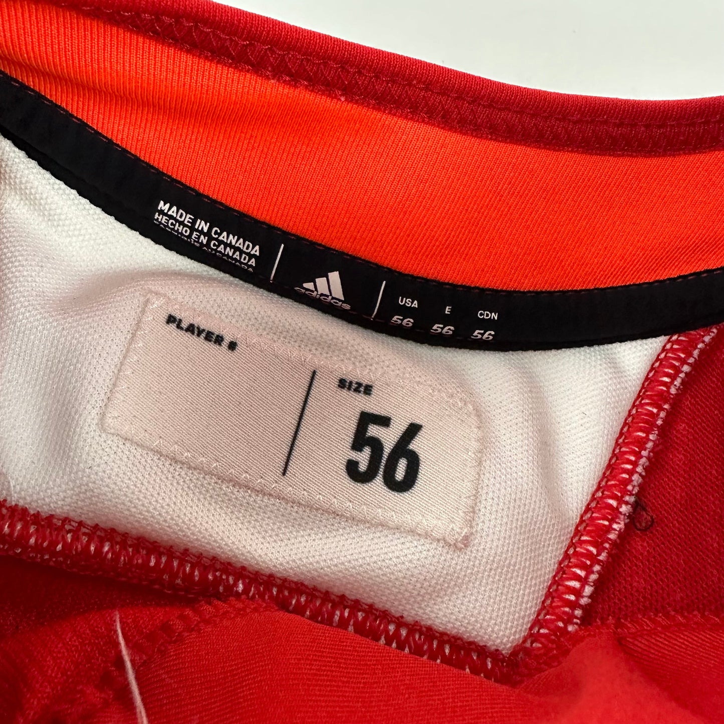 SENEY #62 - Red Chicago Blackhawks Practice Jersey - Adidas MIC Size 56
