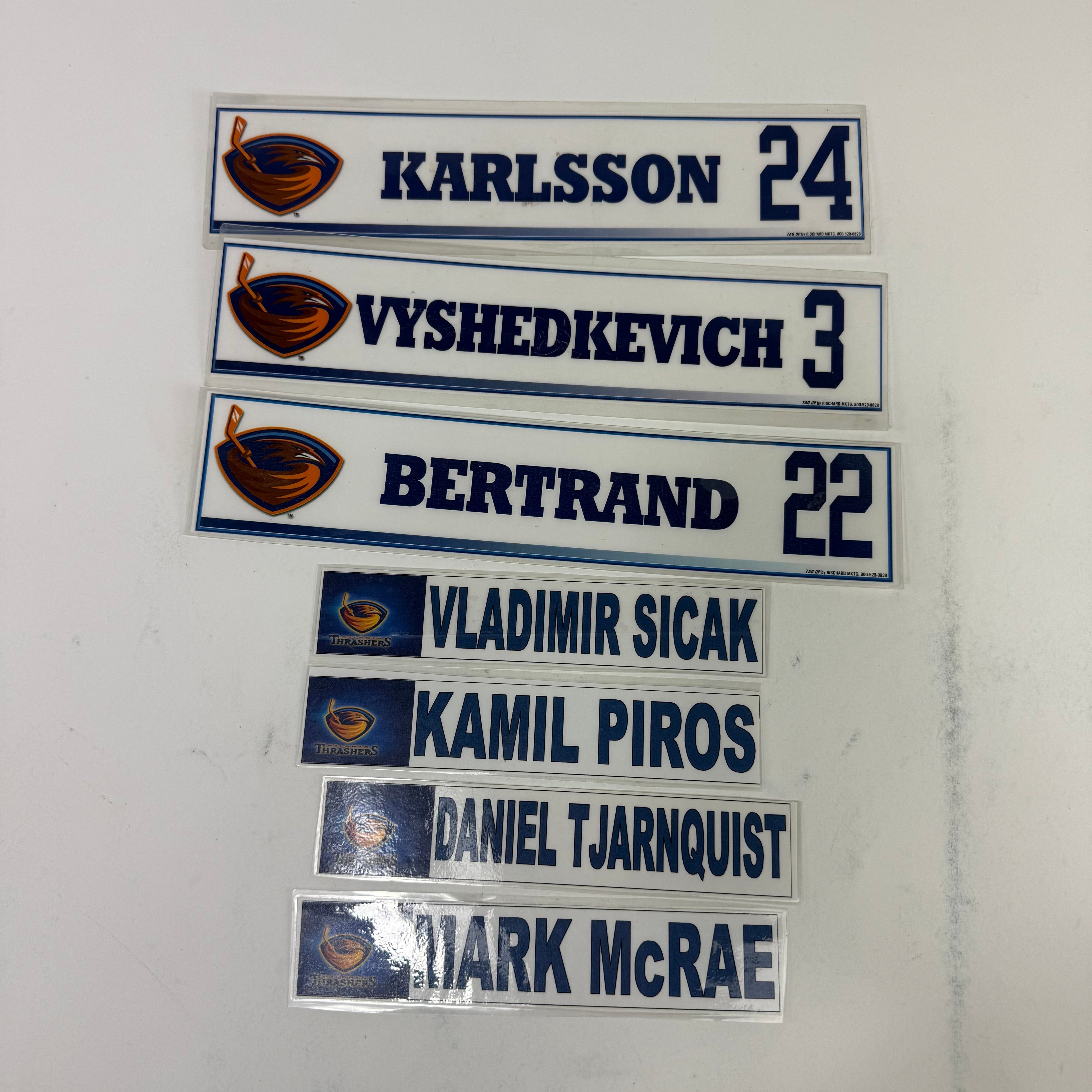 Atlanta Thrashers Locker Room Nameplates NHL - Top Flight Hockey