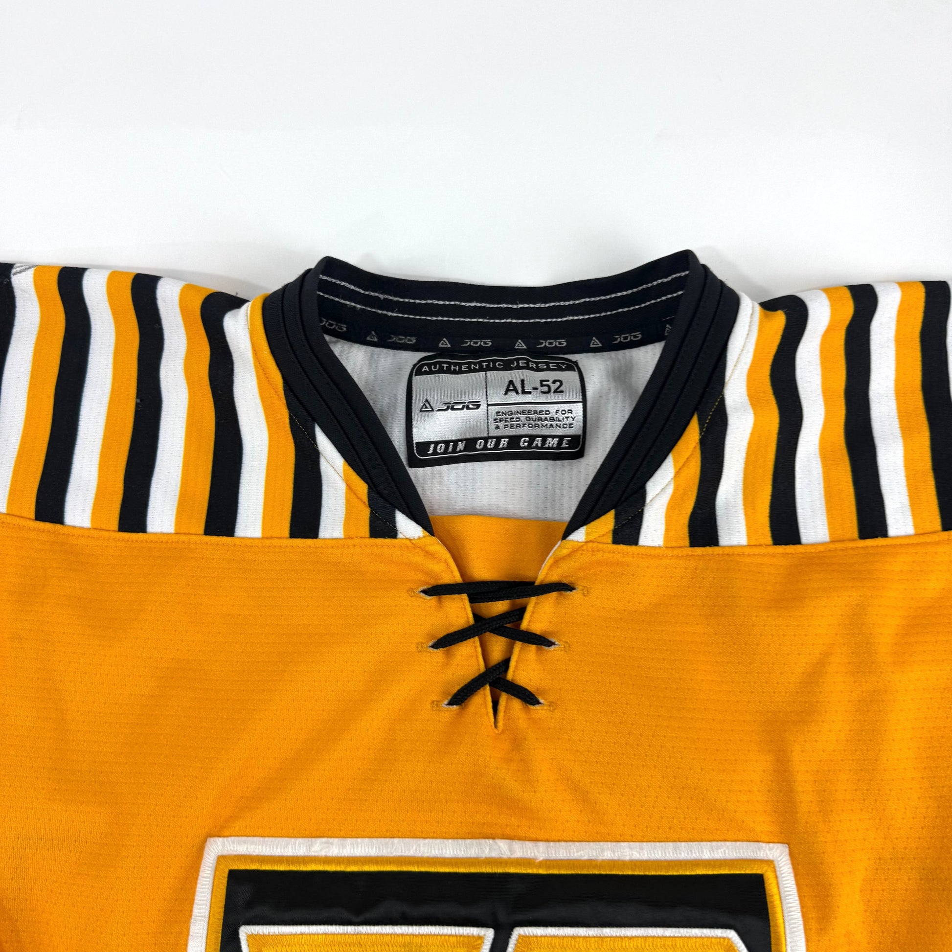 Yellow JOG Adrian College Game Jersey | Size 52 | Hatcher #27 - Top Flight Hockey