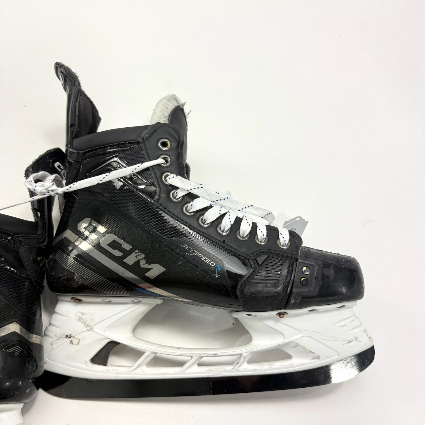 Used Black CCM Jetspeed FT6 Pro Skates | 8.5 D | Chicago Blackhawks Lukas Reichel | BH302 - Top Flight Hockey