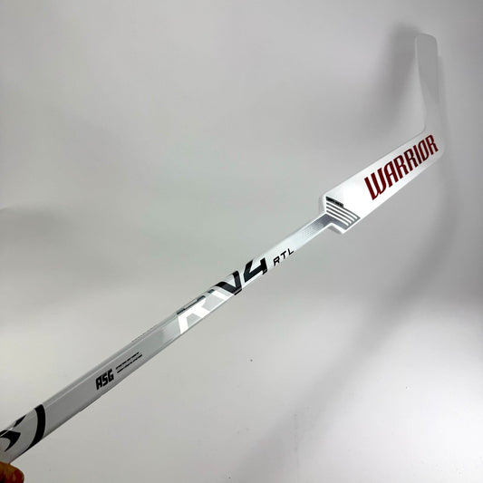 New Regular White and Red Warrior Ritual V4 | 26" Paddle Custom Curve | Mrazek | J790 - Top Flight Hockey