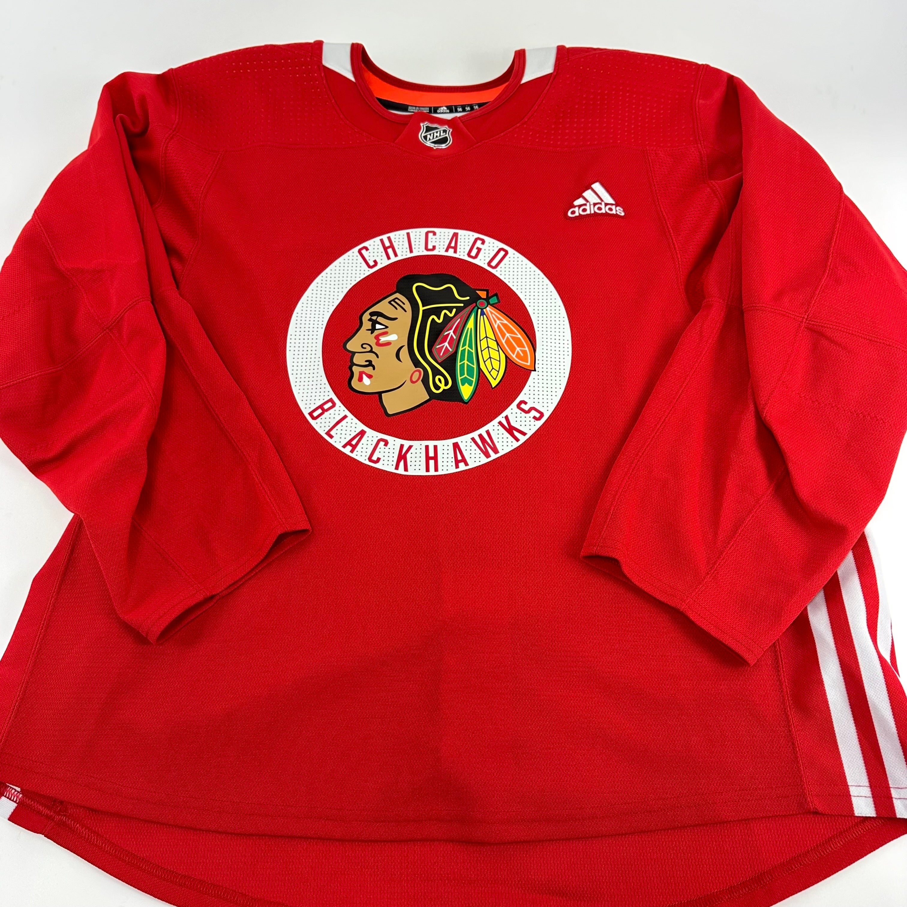 ROMEO #49 - Red Chicago Blackhawks Practice Jersey - Adidas MIC Size 56 - Top Flight Hockey