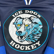 Used Navy Ice Dogs Game Jersey | Senior Large | K320