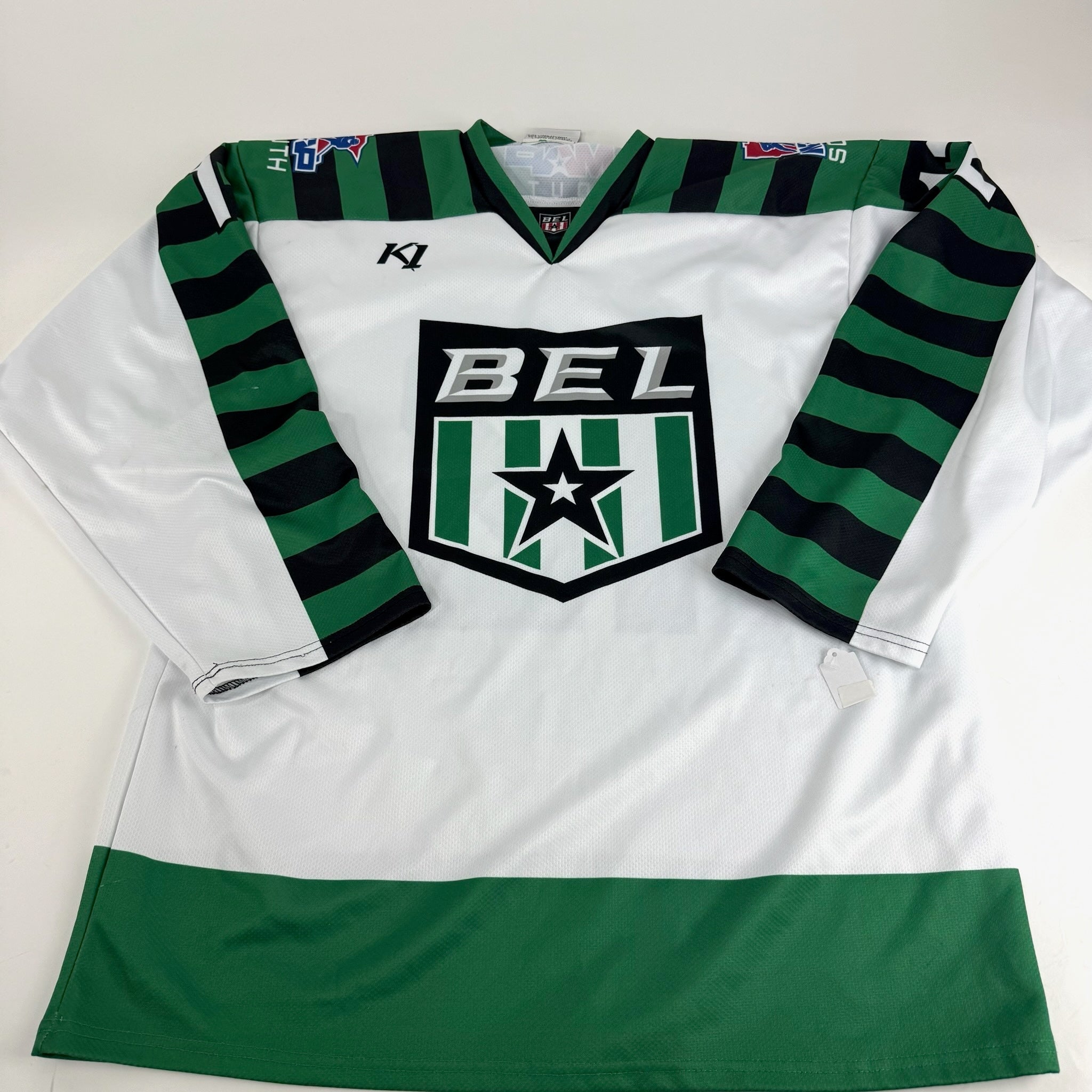 Used White and Green Game Jersey | Senior Large | B568 - Top Flight Hockey