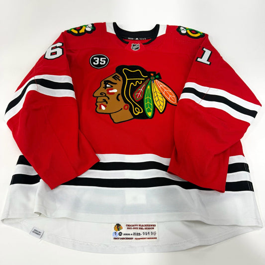 Riley Stillman #61 Home Chicago Blackhawks Team Issued Jersey 2021-2022, Set 1 | 9969-21745