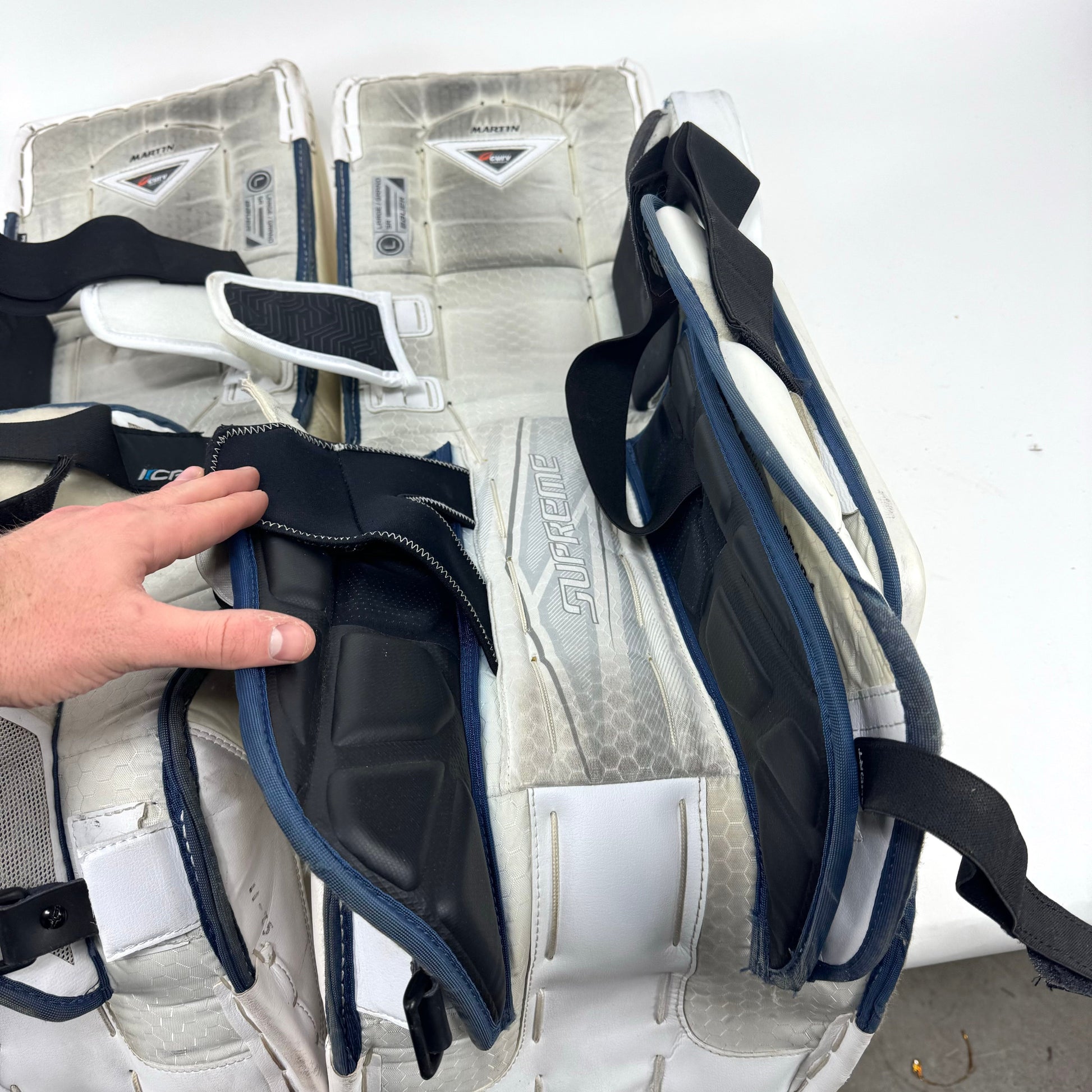 Used Martin Pro Return Bauer Supreme 2S Pro Leg Pads | Large - Top Flight Hockey