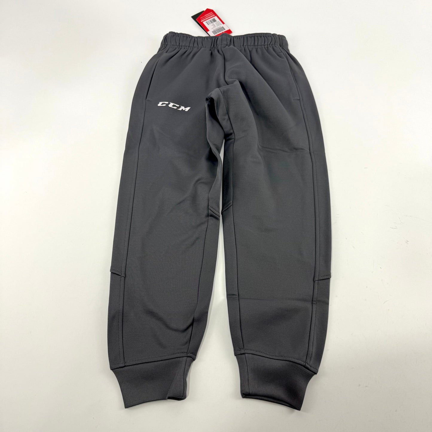 New Dark Grey CCM Youth Team Training Cuffed Pant | Youth M | #888600283685