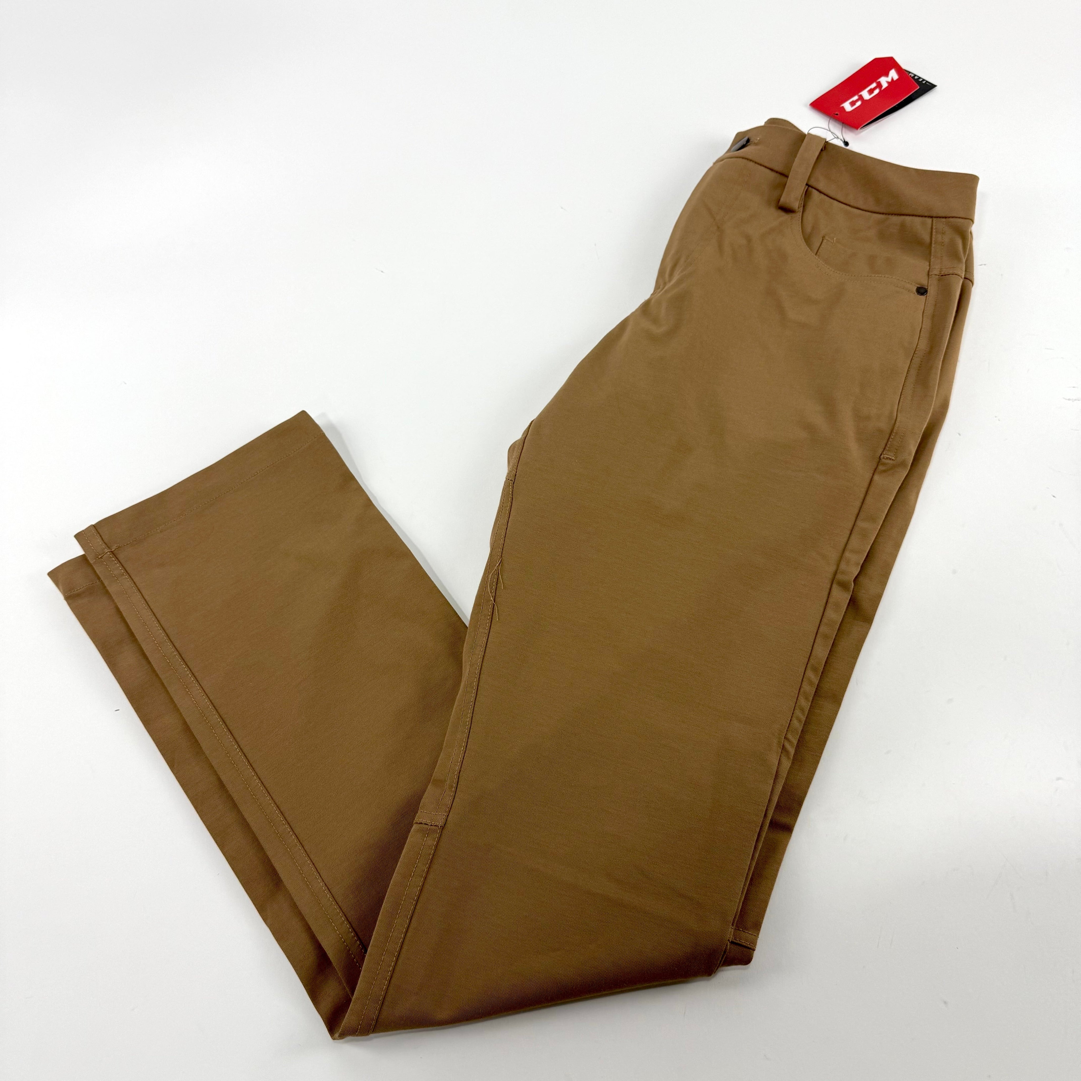 New Tan CCM Mens Travel Pant | 28" | #191035007536 - Top Flight Hockey
