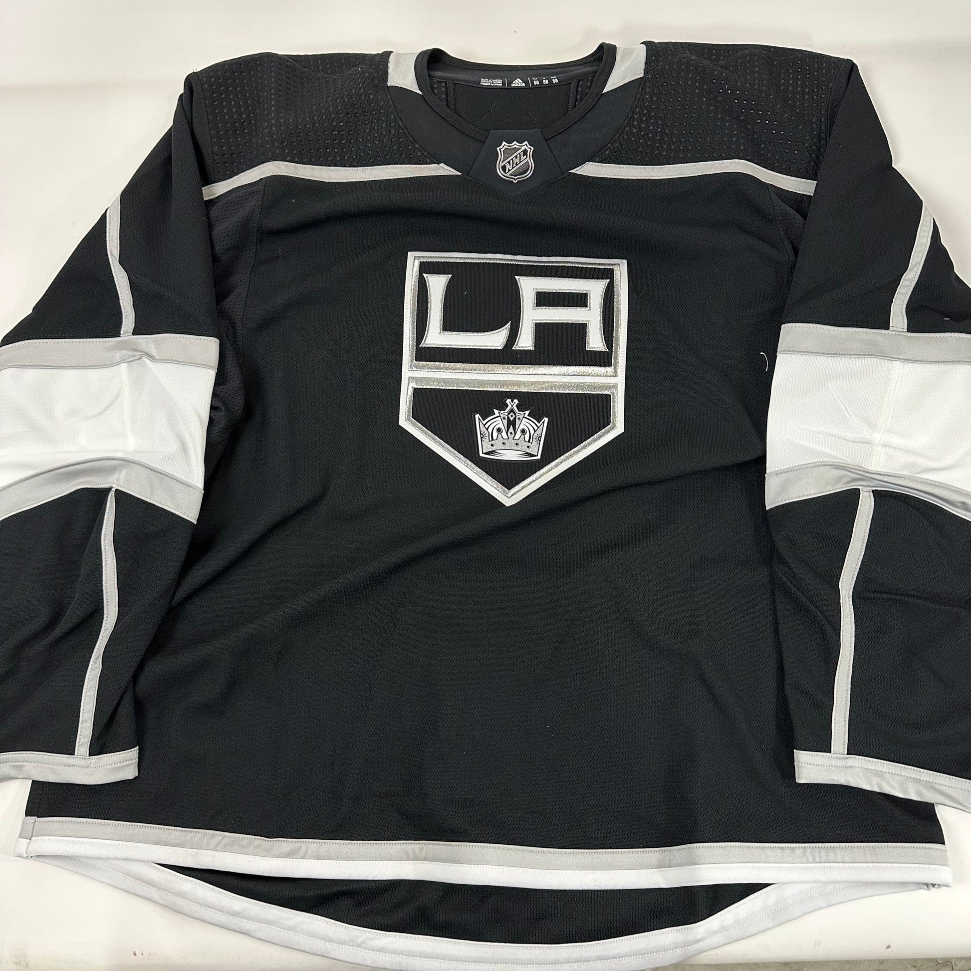 Brand New Blank Adidas MIC LA Kings Game Jersey | Black | Size 58 - Top Flight Hockey