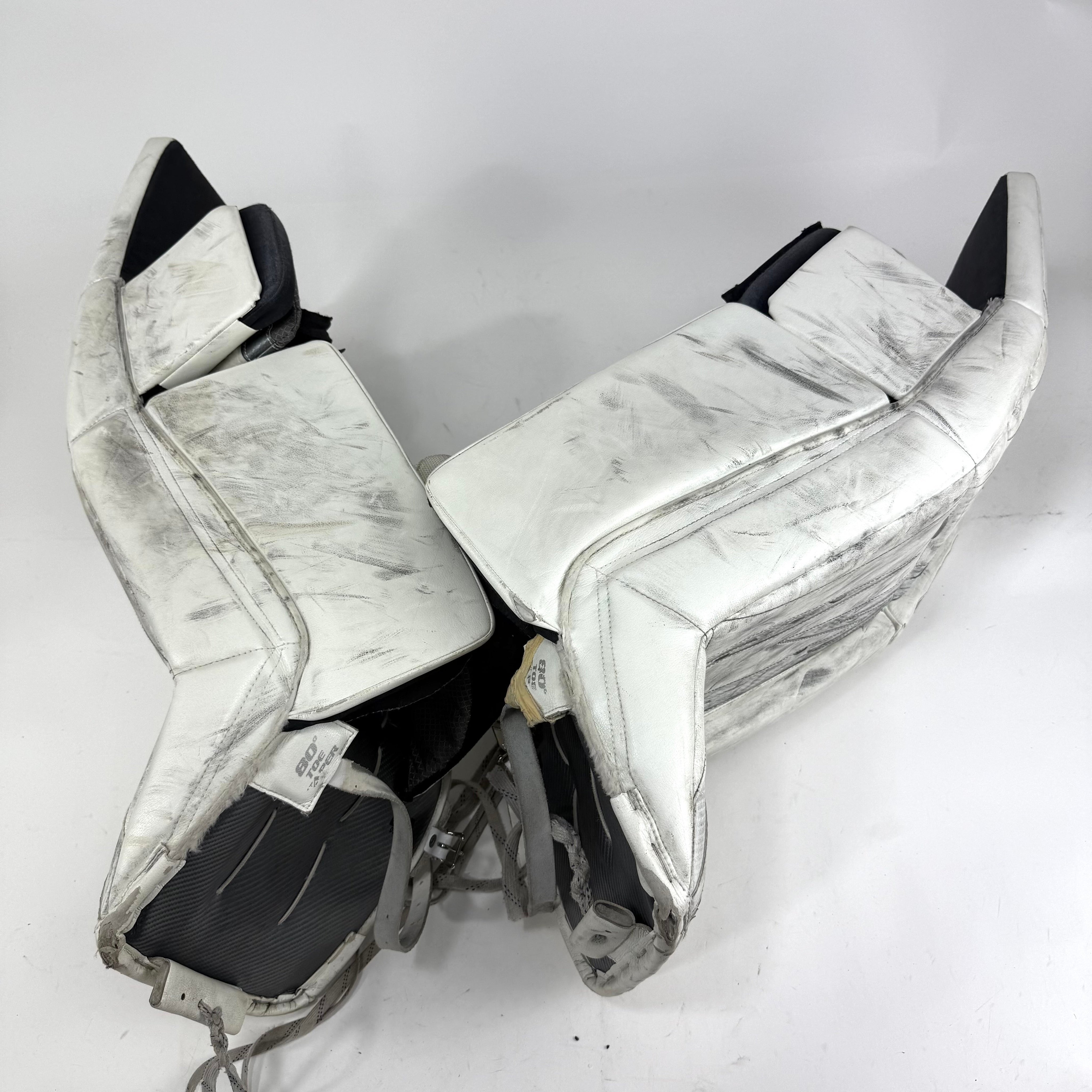 Used White Brian's Gnetik Goalie Pads | 35 +1" - Top Flight Hockey