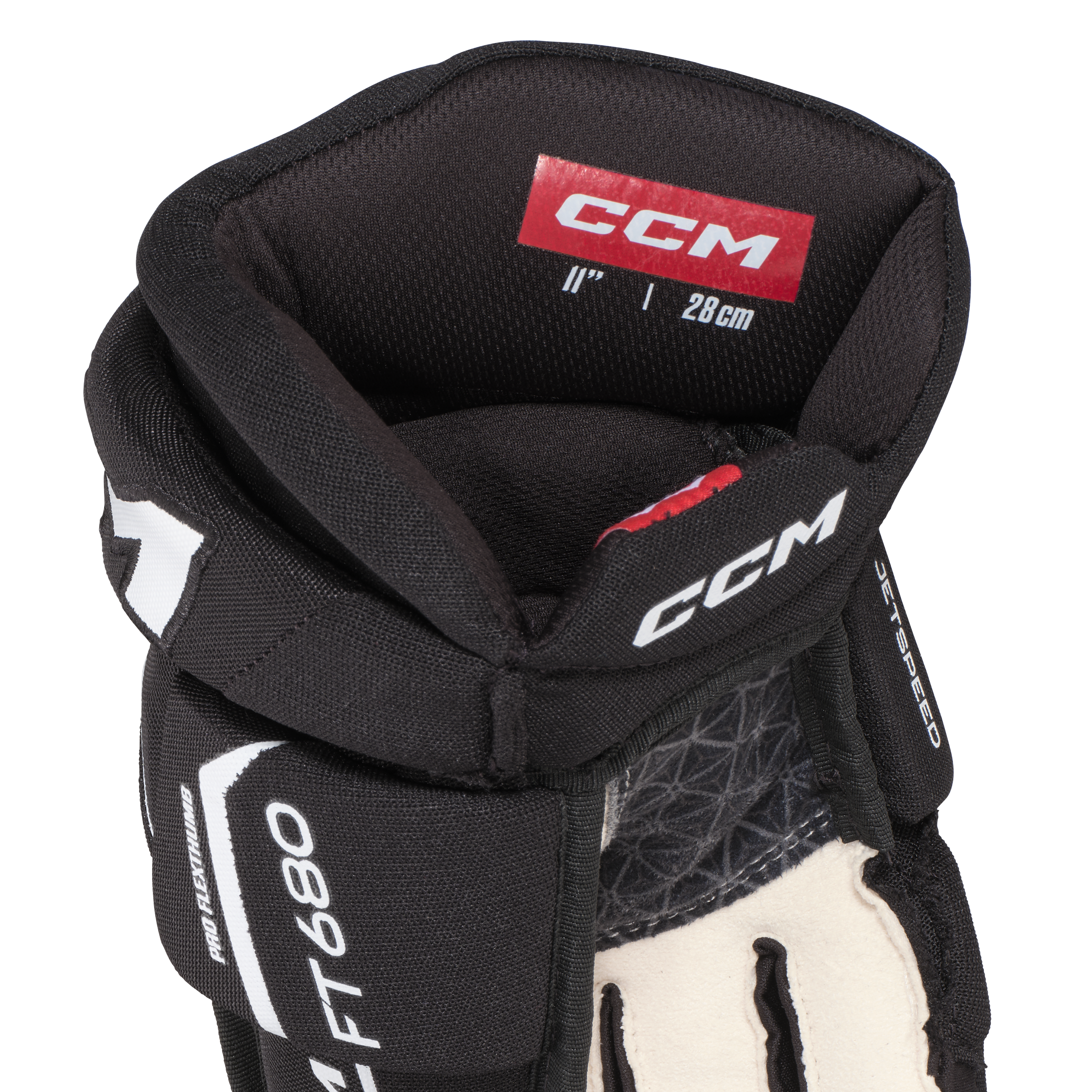 New CCM Black Jetspeed FT680 Gloves | 11" | #191520660956 - Top Flight Hockey