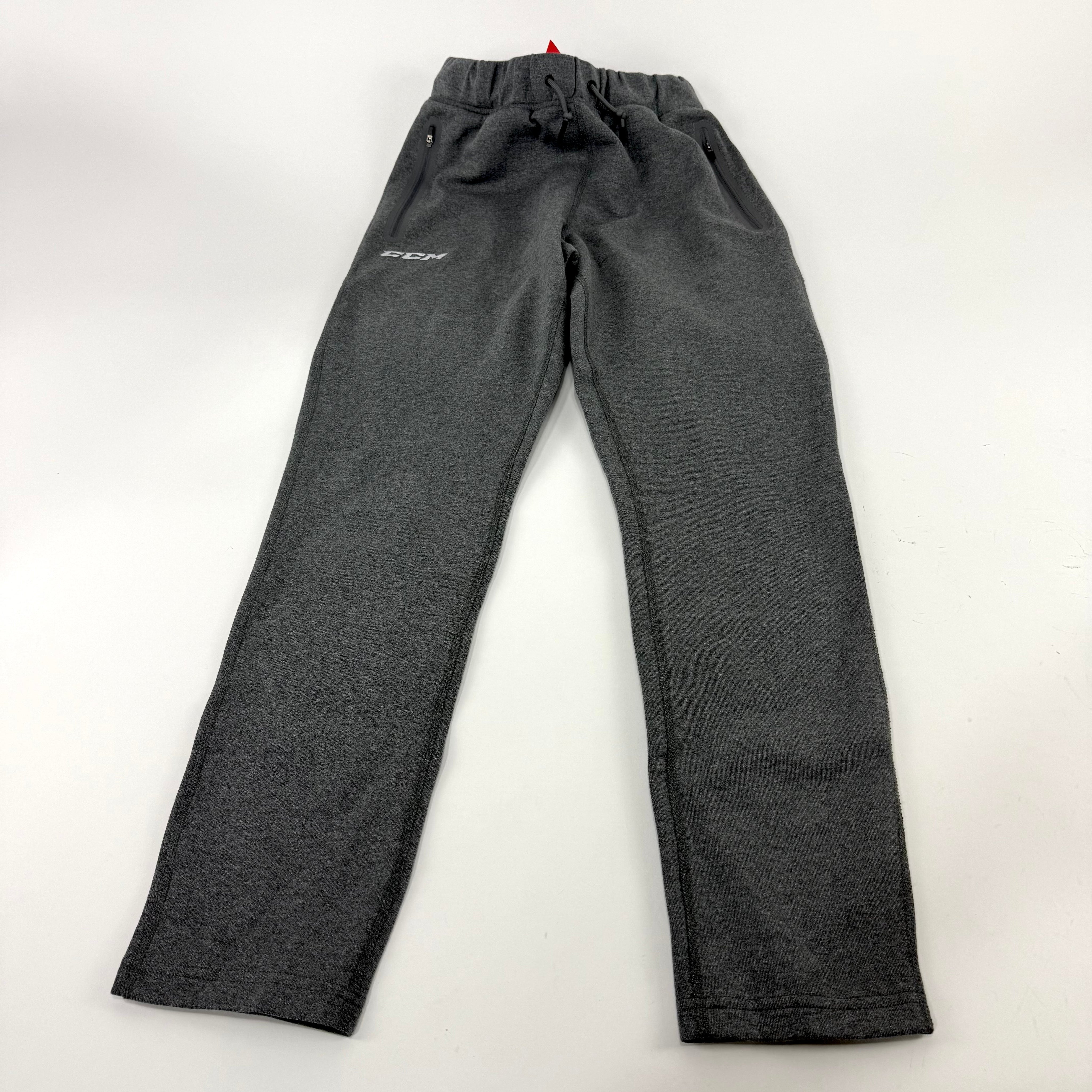 New Dark Grey CCM Mens Premium Tapered Fleece Pant | Senior S | #191520015480 - Top Flight Hockey