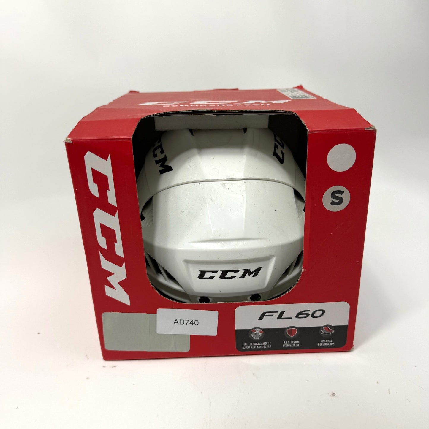 New White CCM FL60 Helmet | Small | AB740