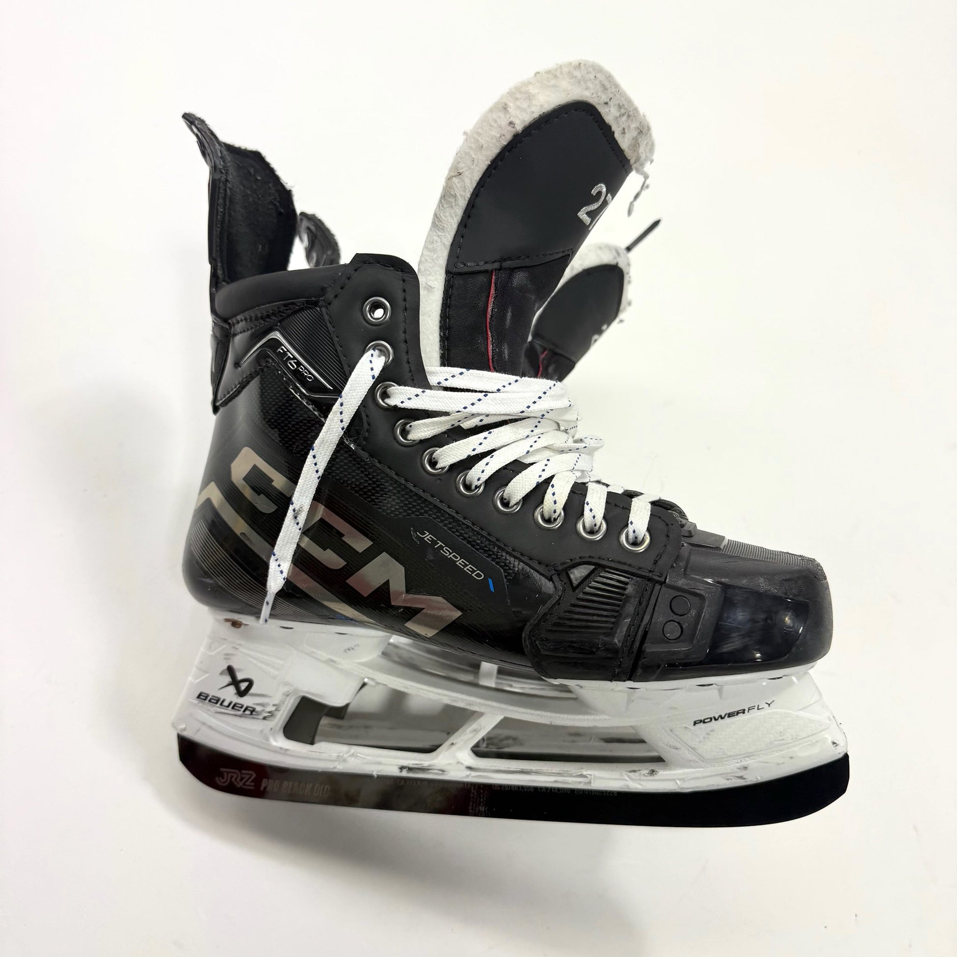 Used Black CCM Jetspeed FT6 Pro Skates | 8.5 D | Chicago Blackhawks Lukas Reichel | BH304 - Top Flight Hockey
