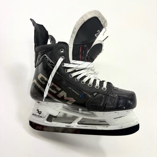 Used Black CCM Jetspeed FT6 Pro Skates | 8.5 D | Chicago Blackhawks Lukas Reichel | BH304 - Top Flight Hockey