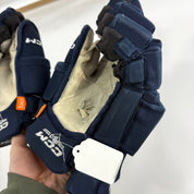 Used Navy CCM Tacks Pro Gloves | 14" | D373
