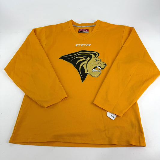 Used Yellow Lindenwood CCM Practice Jersey | Medium | E250