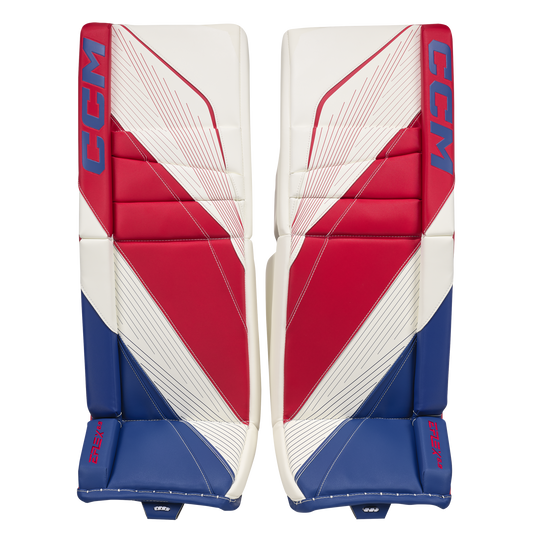 New CCM White E Flex 6.9 Goalie Leg Pads | 34+2" | #191520631758 - Top Flight Hockey