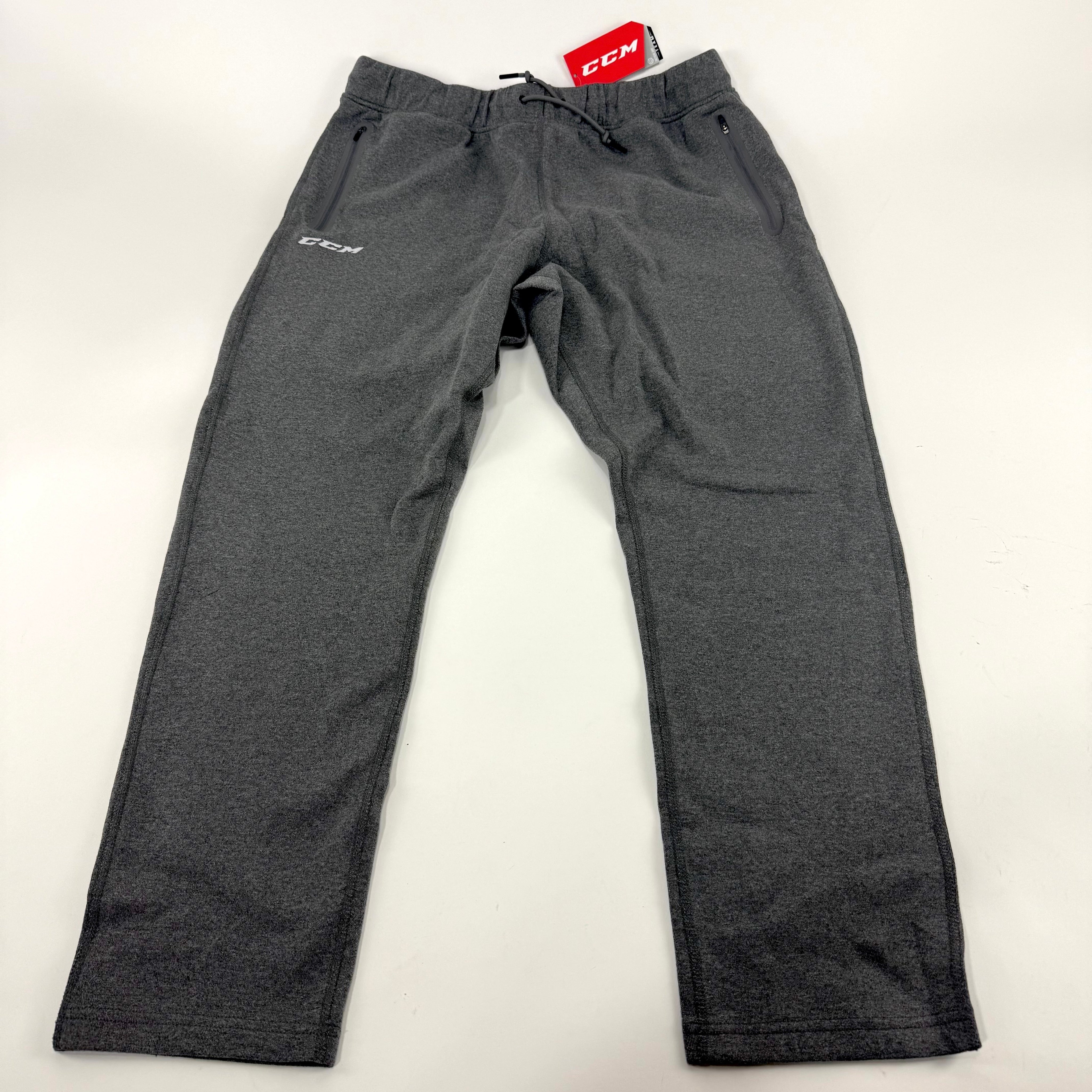 New Dark Grey CCM Mens Premium Tapered Fleece Pant | Senior XL | #191520015510 - Top Flight Hockey