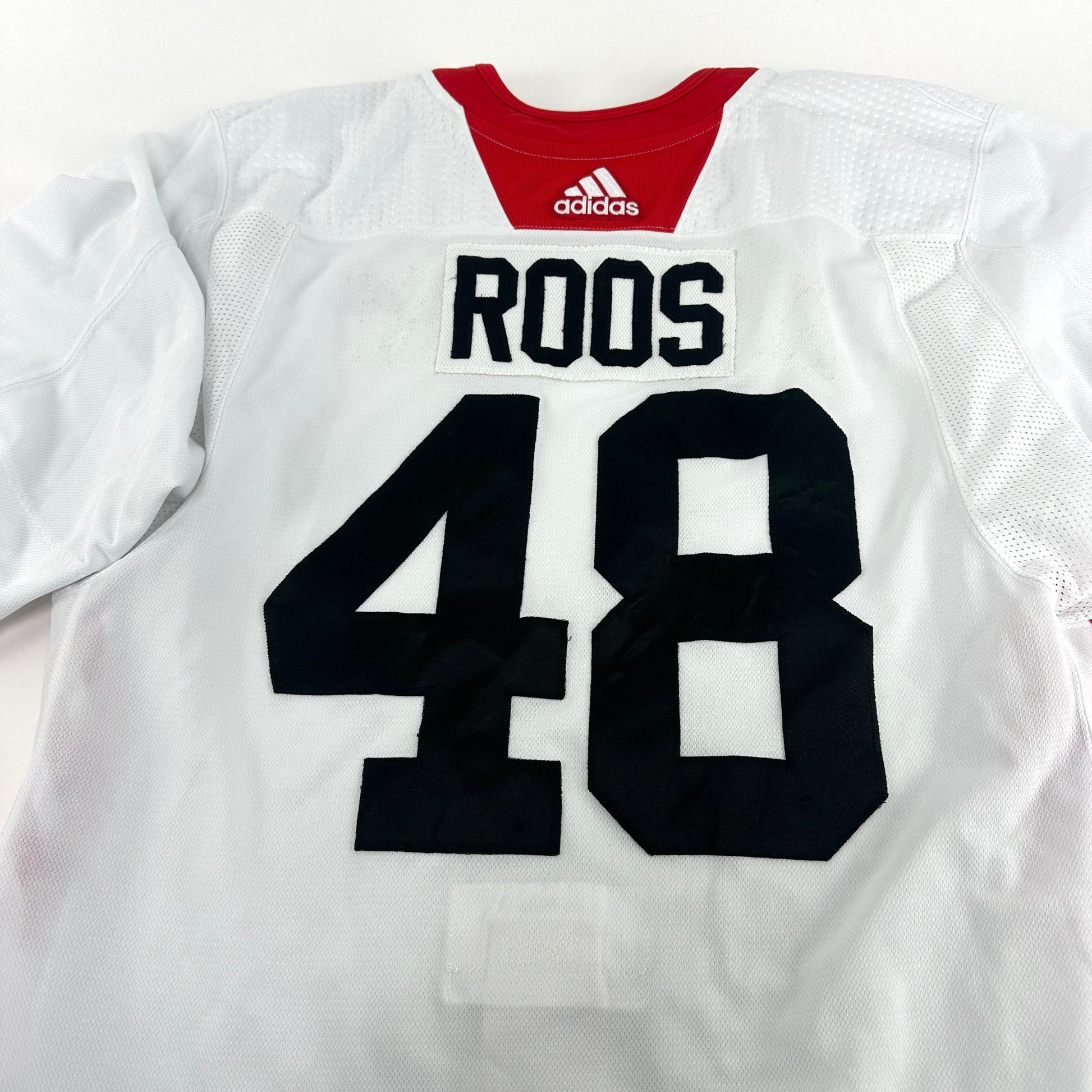 ROOS #48 - White Chicago Blackhawks Camp / Practice Jersey - Adidas MIC Size 56 - Top Flight Hockey
