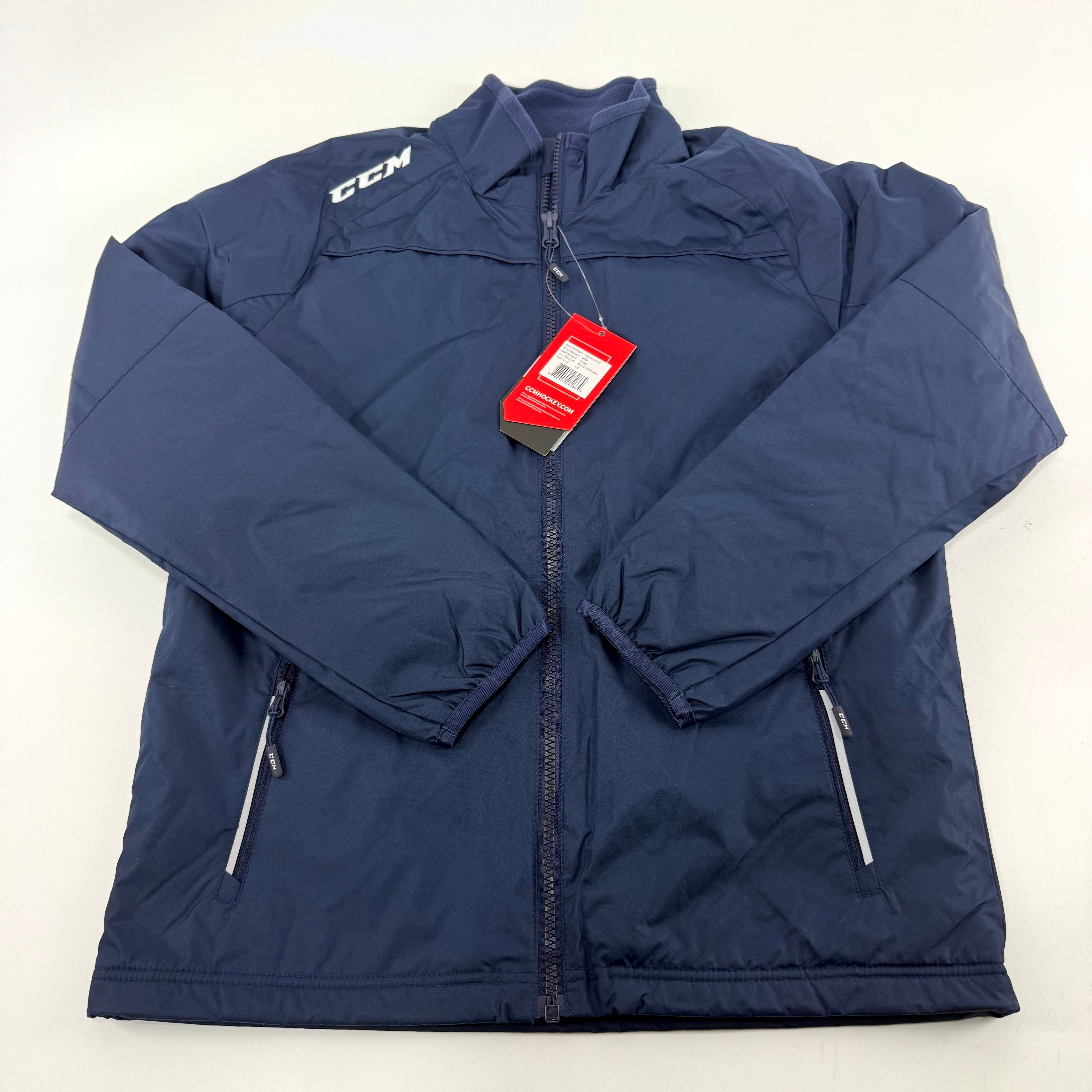 New Navy CCM Youth Team Mid Weight Jacket | Youth L | #888600282664 - Top Flight Hockey