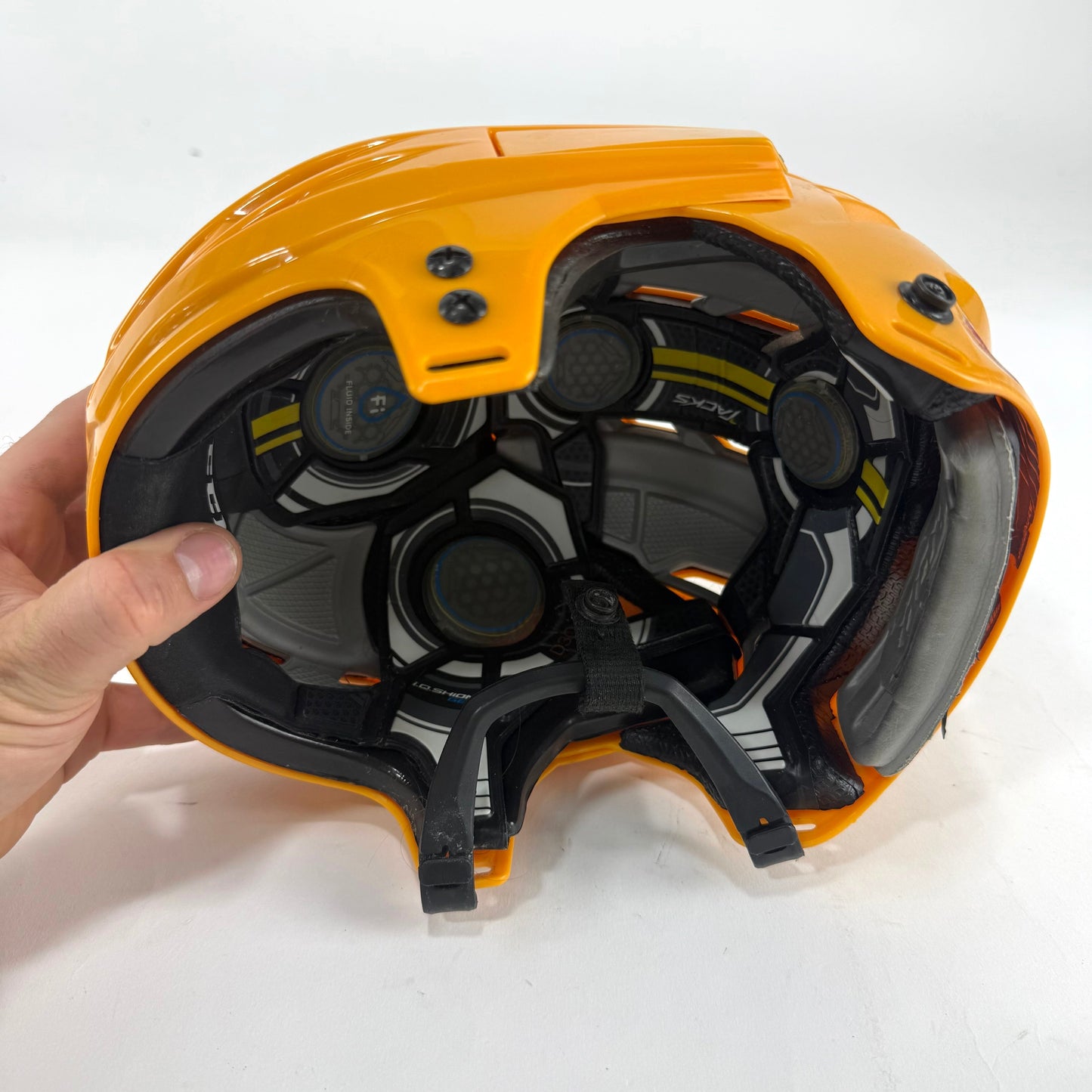 Used Sunflower Yellow CCM Tacks 910 Helmet | Medium | E506