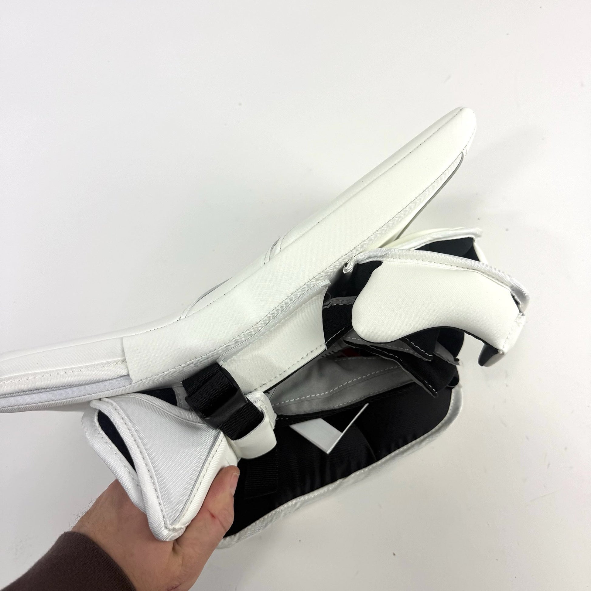 New White CCM E Flex 6.9 Goalie Blocker | Regular | Senior - Top Flight Hockey