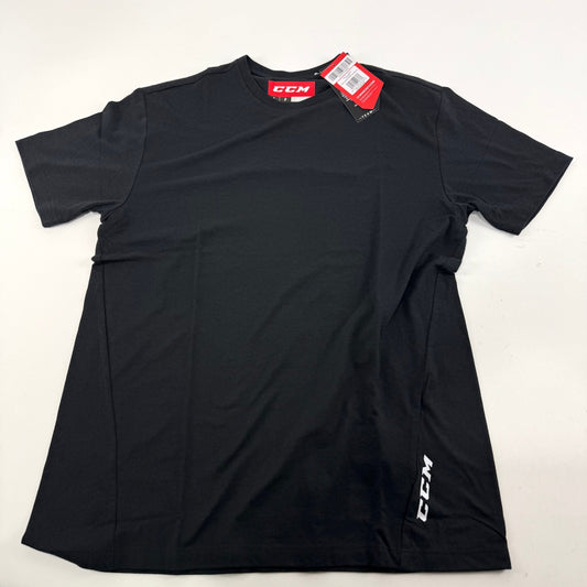 New Black CCM Adult Team Premium Essential T Shirt | Senior S | #191520016333