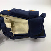 Used Navy STL Blues Warrior Alpha DX Pro Gloves | 14" | Suter | D161 - Top Flight Hockey