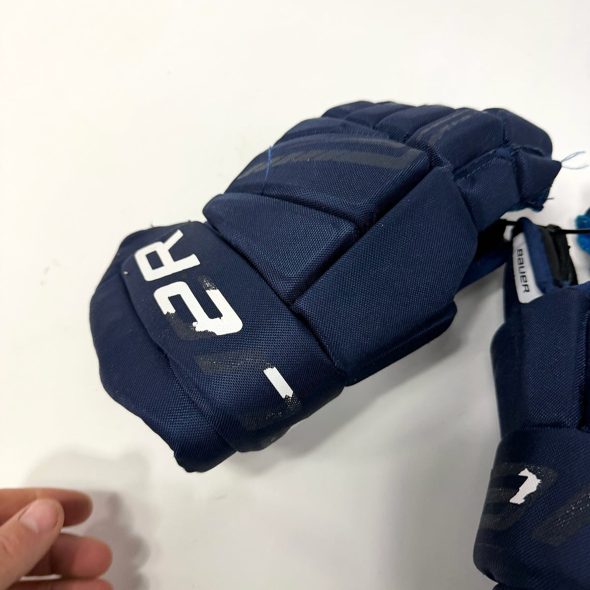 Used Navy Bauer X Gloves | 13" | AB161 - Top Flight Hockey