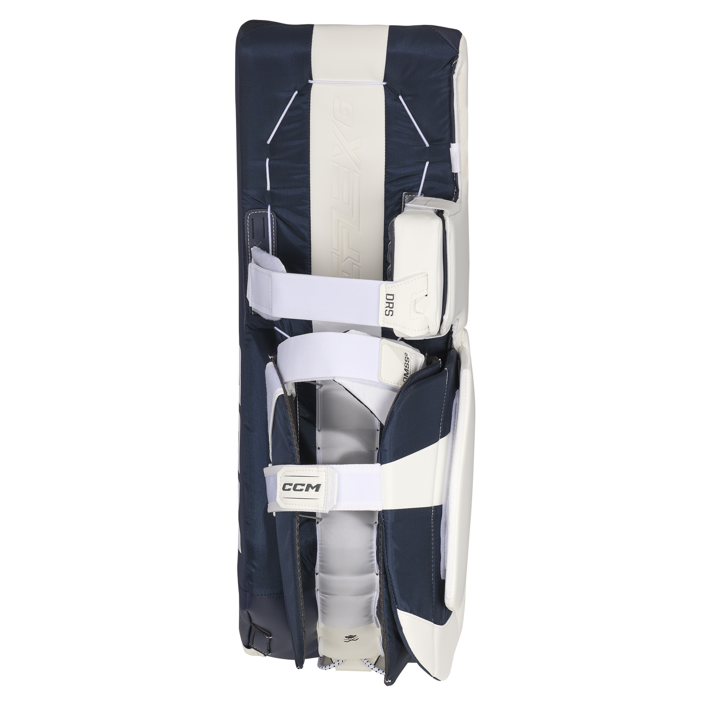 New CCM White E Flex 6.9 Goalie Leg Pads | 33+1" | #191520631574