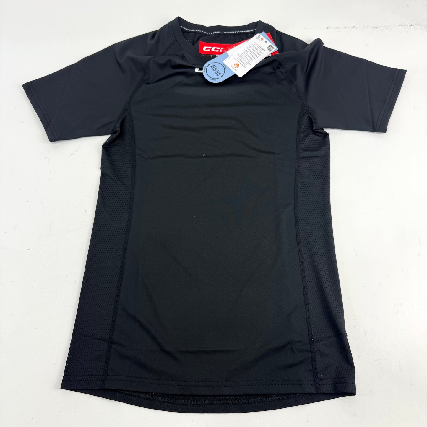 New CCM Black Mens Compression Short Sleeve Top | Senior M | #191520704506 - Top Flight Hockey