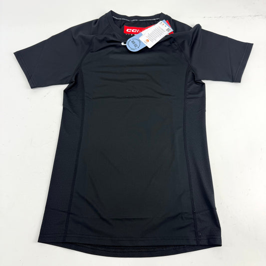 New CCM Black Mens Compression Short Sleeve Top | Senior M | #191520704506 - Top Flight Hockey