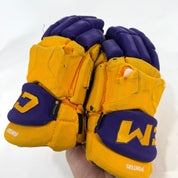 Used Yellow and Purple CCM Jetspeed Gloves | 14" | E551 - Top Flight Hockey