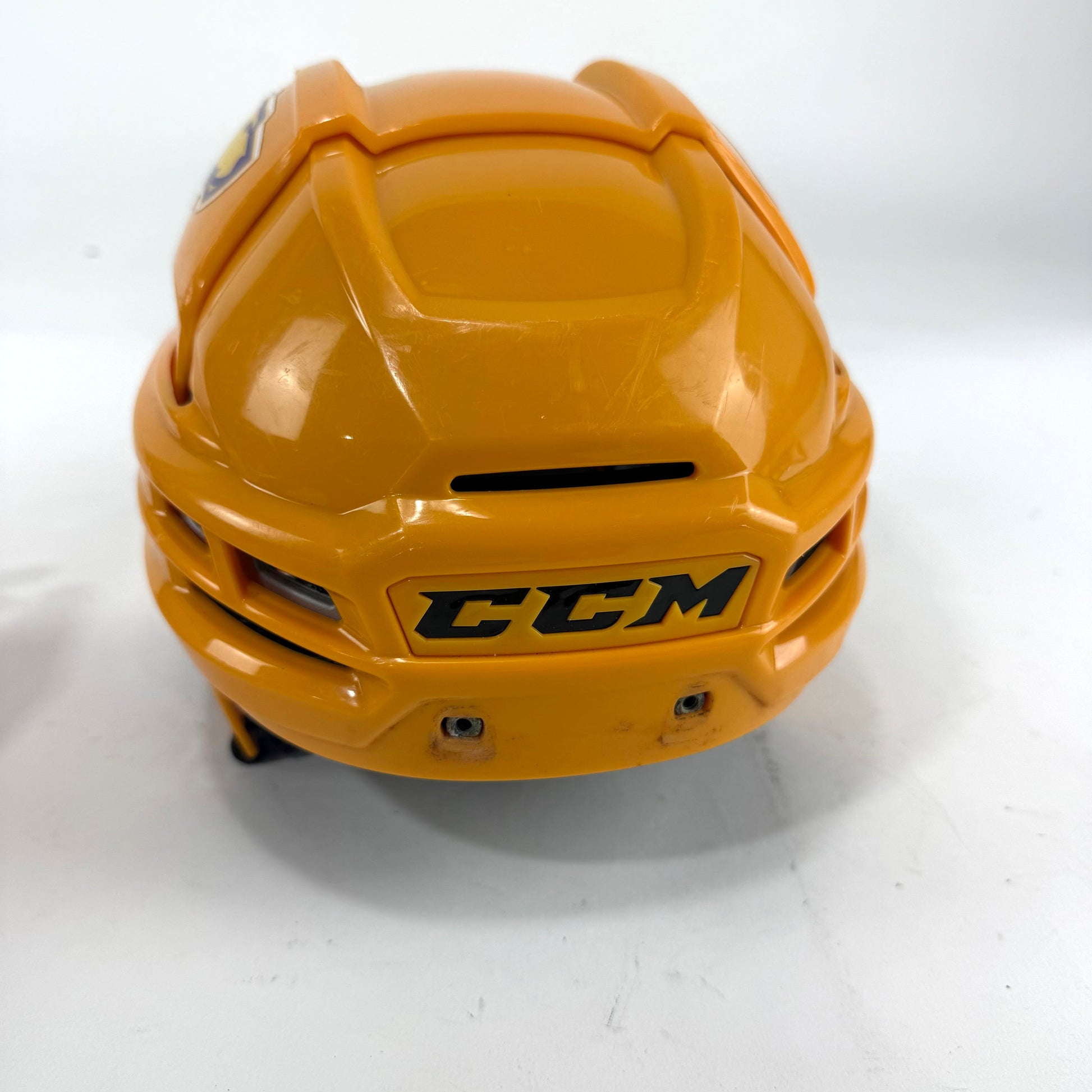 Used Sunflower Yellow CCM Tacks 910 Helmet | Medium | E478 - Top Flight Hockey