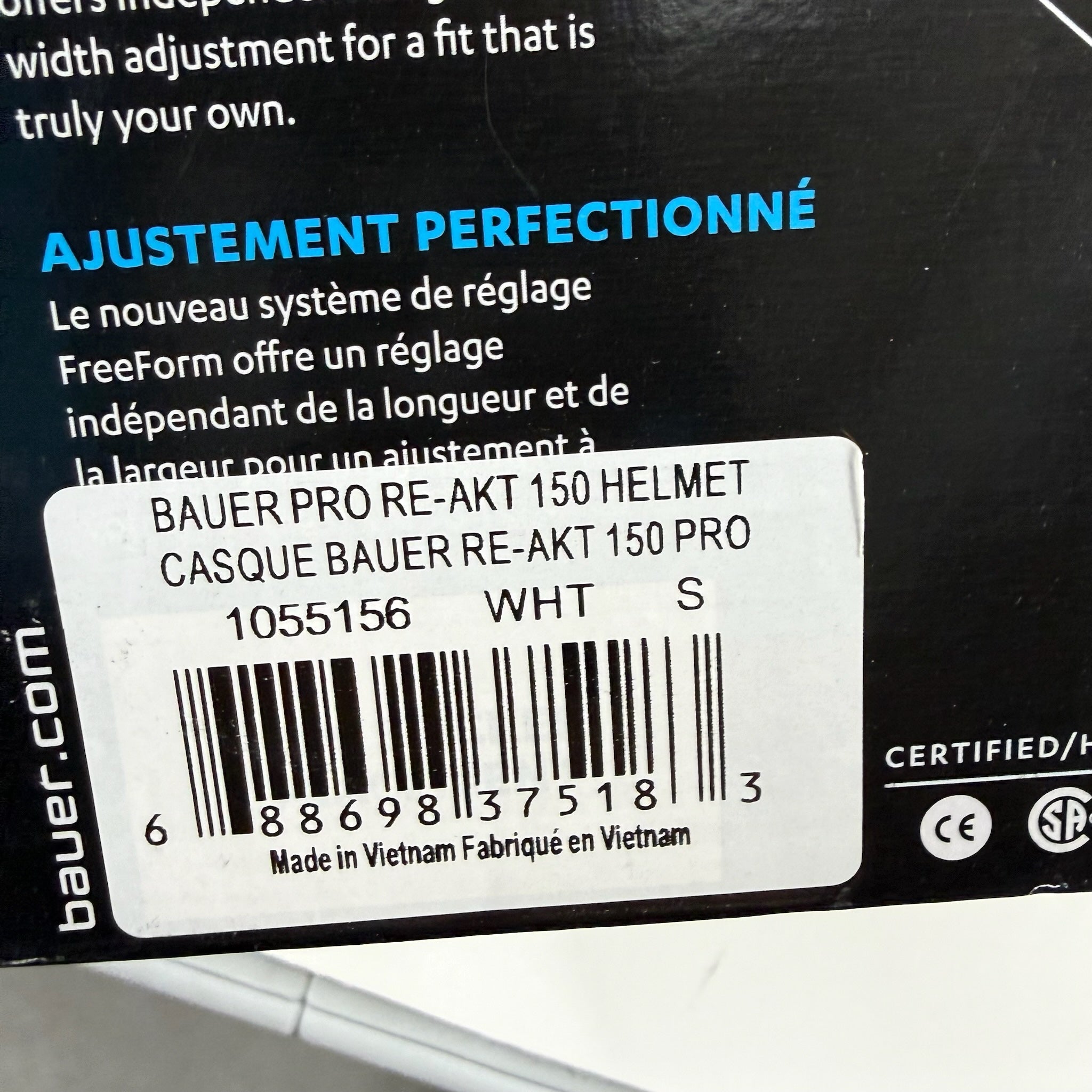 New White Bauer Re-Akt 150 Helmet | Senior Small | St. Louis Blues - Top Flight Hockey