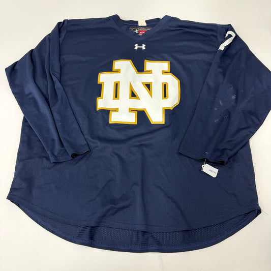 Used Navy Under Armour Notre Dame Practice Jersey | Senior Large | AB744