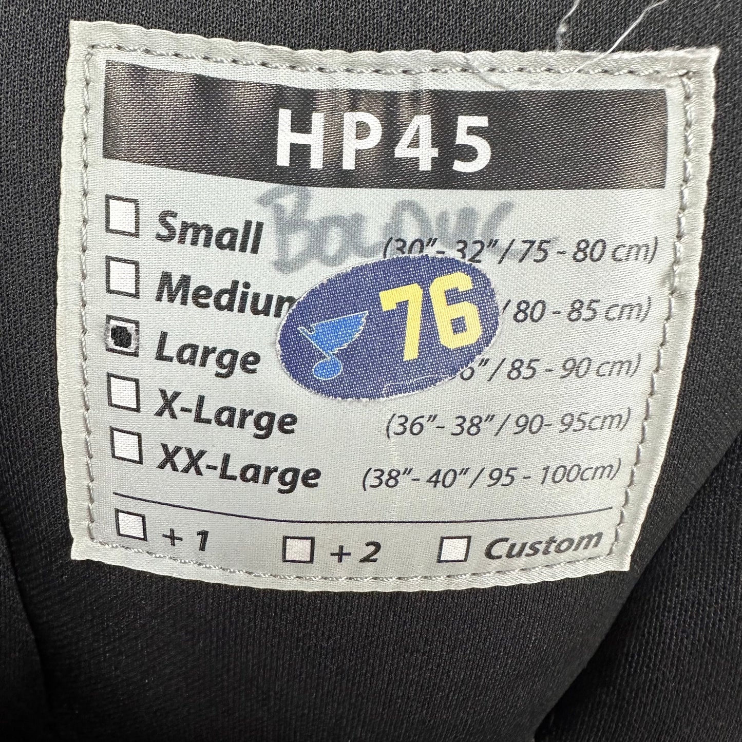 Used Navy CCM HP45 Pants | STL Blues | Senior Large | BOLDUC #76 - L576
