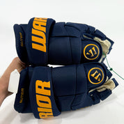 Used Navy STL Blues Warrior Alpha DX Pro Gloves | 14" | Suter | D161 - Top Flight Hockey
