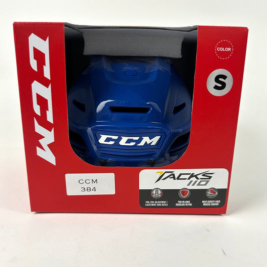 Brand New CCM Tacks 110 Helmet In Box - Royal Blue - Small - #CCM384 - Top Flight Hockey