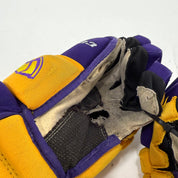 Used Yellow and Purple CCM 4 Roll Pro Gloves | 14" | E461 - Top Flight Hockey